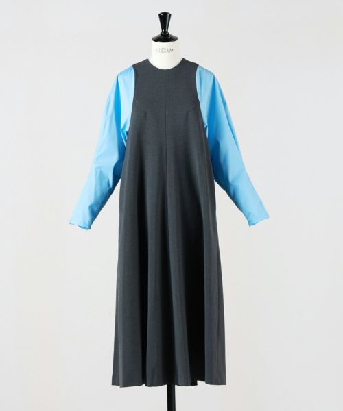 ENFOLD(エンフォルド)】 TANK-TOP LAYERED DRESS｜PARIGOT 