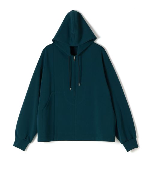 CULLNI(クルニ)】 Double Knit Asymmetrical Half Zip Hoodie｜PARIGOT