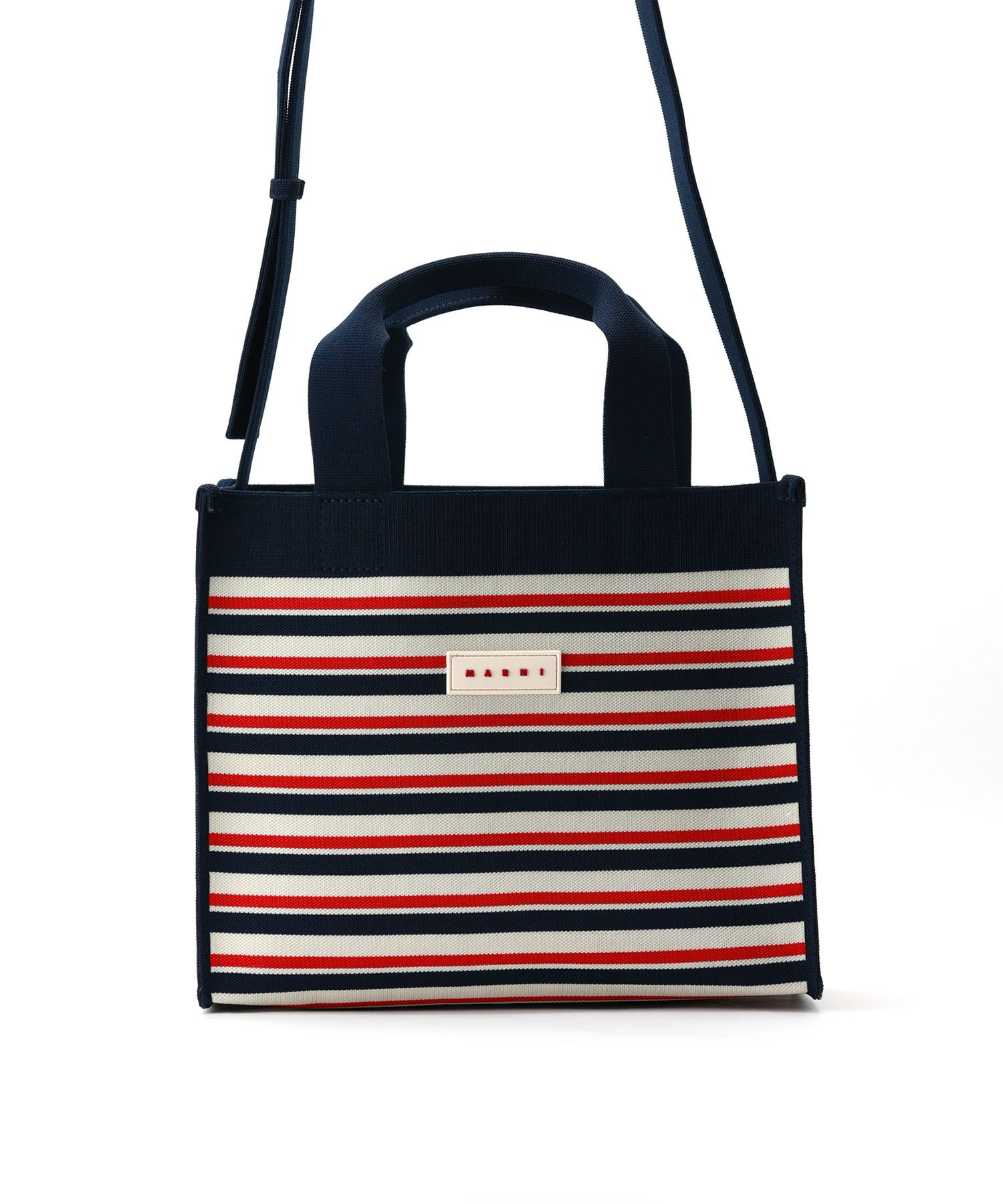 MARNI(マルニ)】 ブルー ホワイト レッド ストライプジャカード 