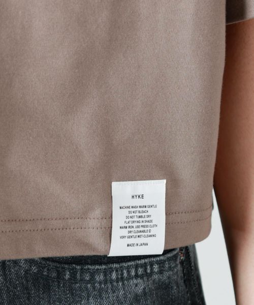 HYKE(ハイク)】 CROPPED SHORT-SLV TEE(6.5OZ)|PARIGOT HYKE(ハイク)】 CROPPED SHORT-SLV TEE(6.5OZ)|PARIGOT