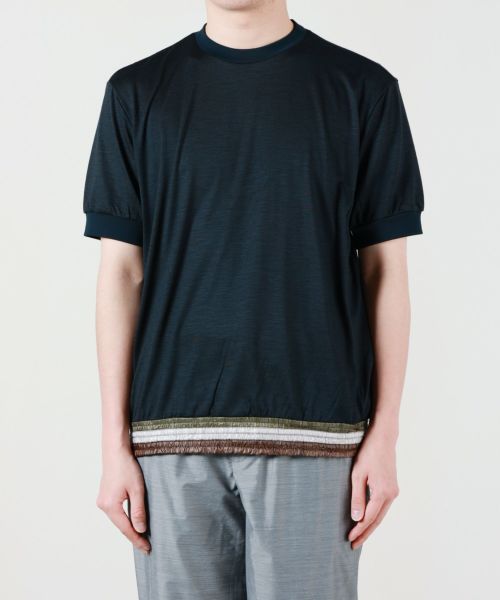 Kolor 24ss ナイロンドッキング 半袖カットソー Tシャツ kolor