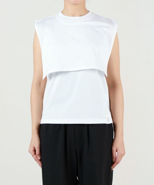 HYKE - HYKE SLEEVELESS TEE ノースリーブ　プルオーバー　シャツ HYKE - HYKE SLEEVELESS TEE ノースリーブ プルオーバー シャツ