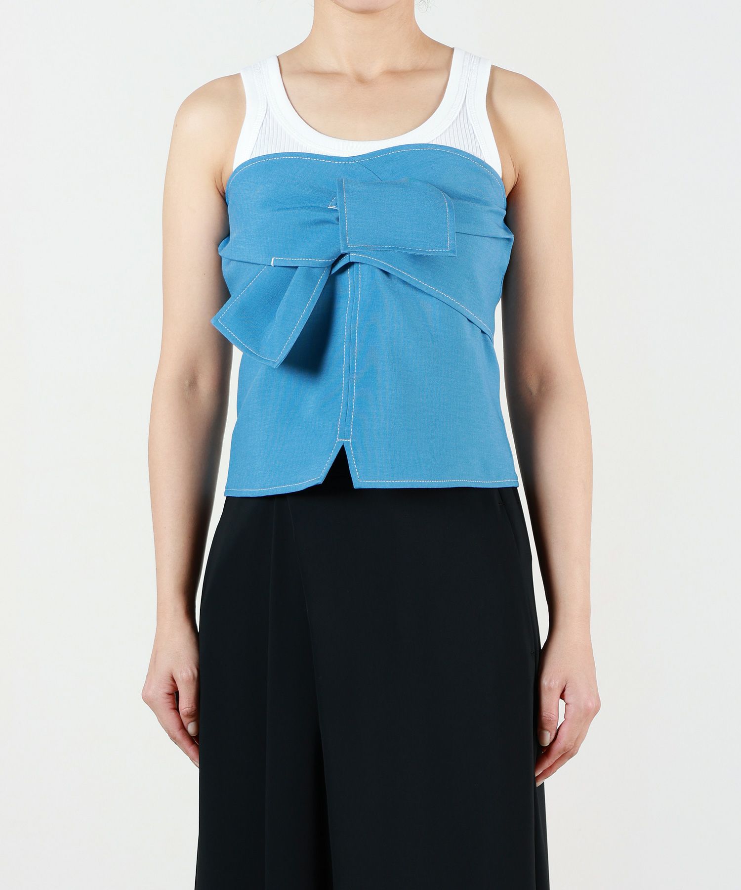 HYKE(ハイク)】 WHITE STITCH STRAPLESS TOP｜PARIGOT ONLINE（パリゴ 
