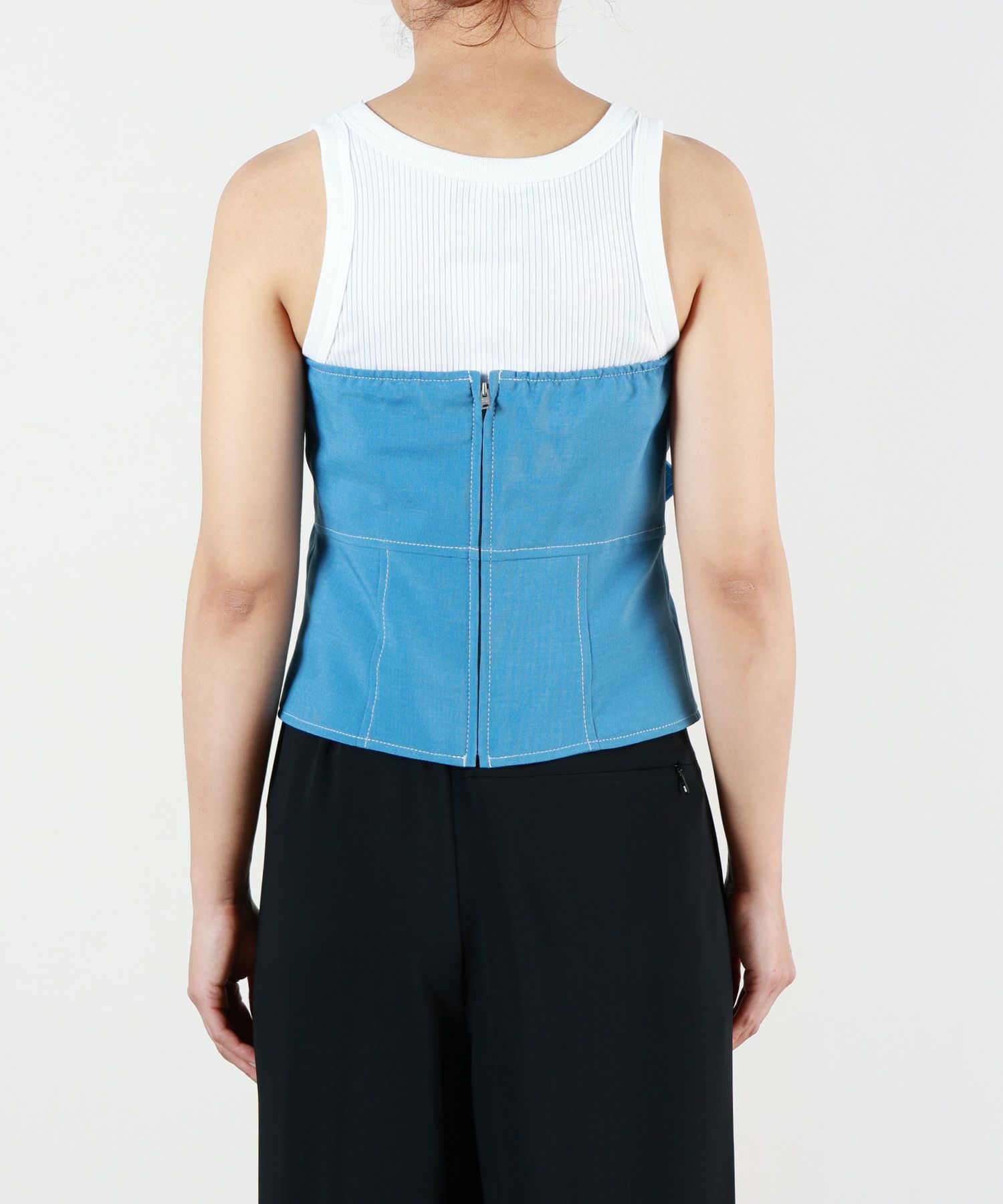 HYKE(ハイク)】 WHITE STITCH STRAPLESS TOP｜PARIGOT ONLINE（パリゴ 