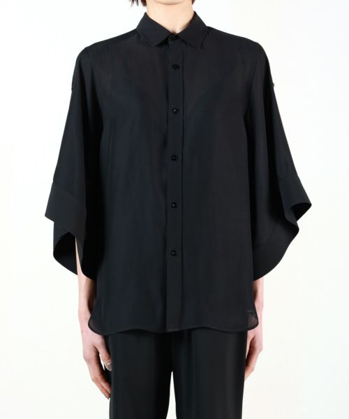 HYKE(ハイク)】 SHEER TWILL BELL-SLEEVE SHIRT｜PARIGOT ONLINE（パリゴオンライン）