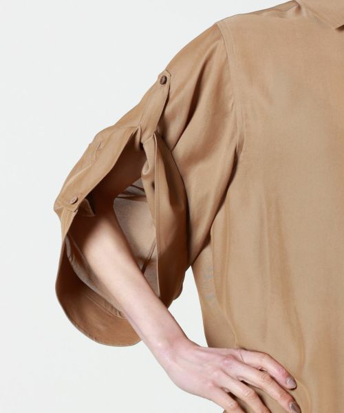 HYKE(ハイク)】 SHEER TWILL BELL-SLEEVE SHIRT｜PARIGOT ONLINE（パリゴオンライン）