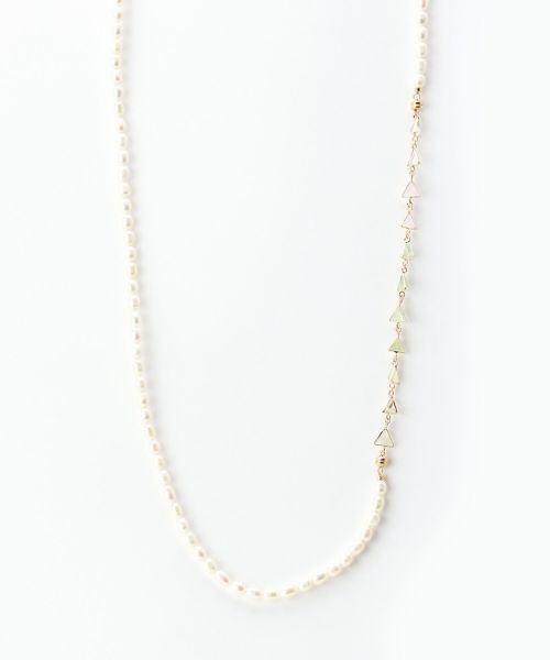 ADER.bijoux(アデル ビジュー)】 GEM stone pearl 3way necklace