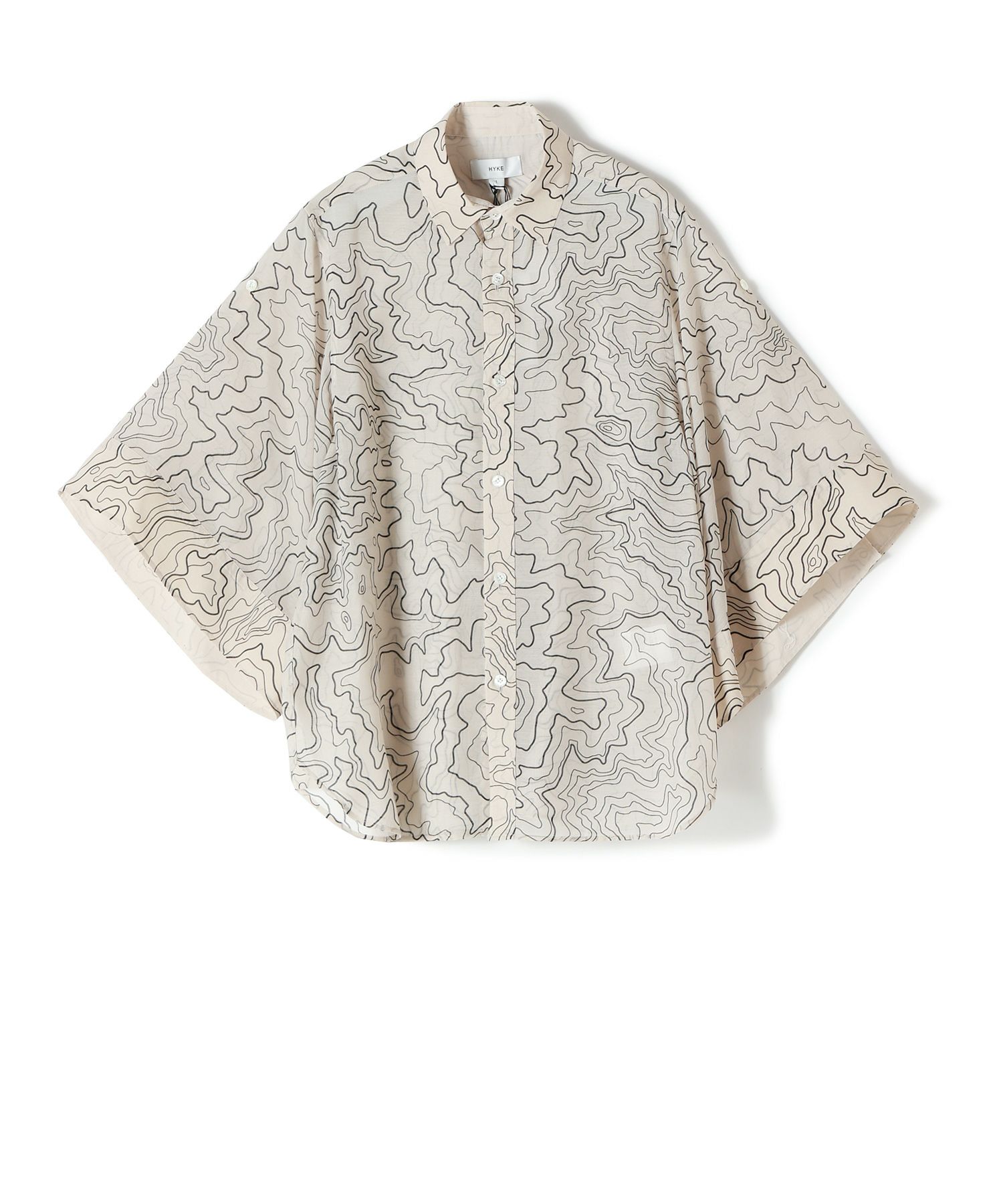 HIKE☆ハイクCONTOUR LINE BELL-SLEEVE SHIRT
