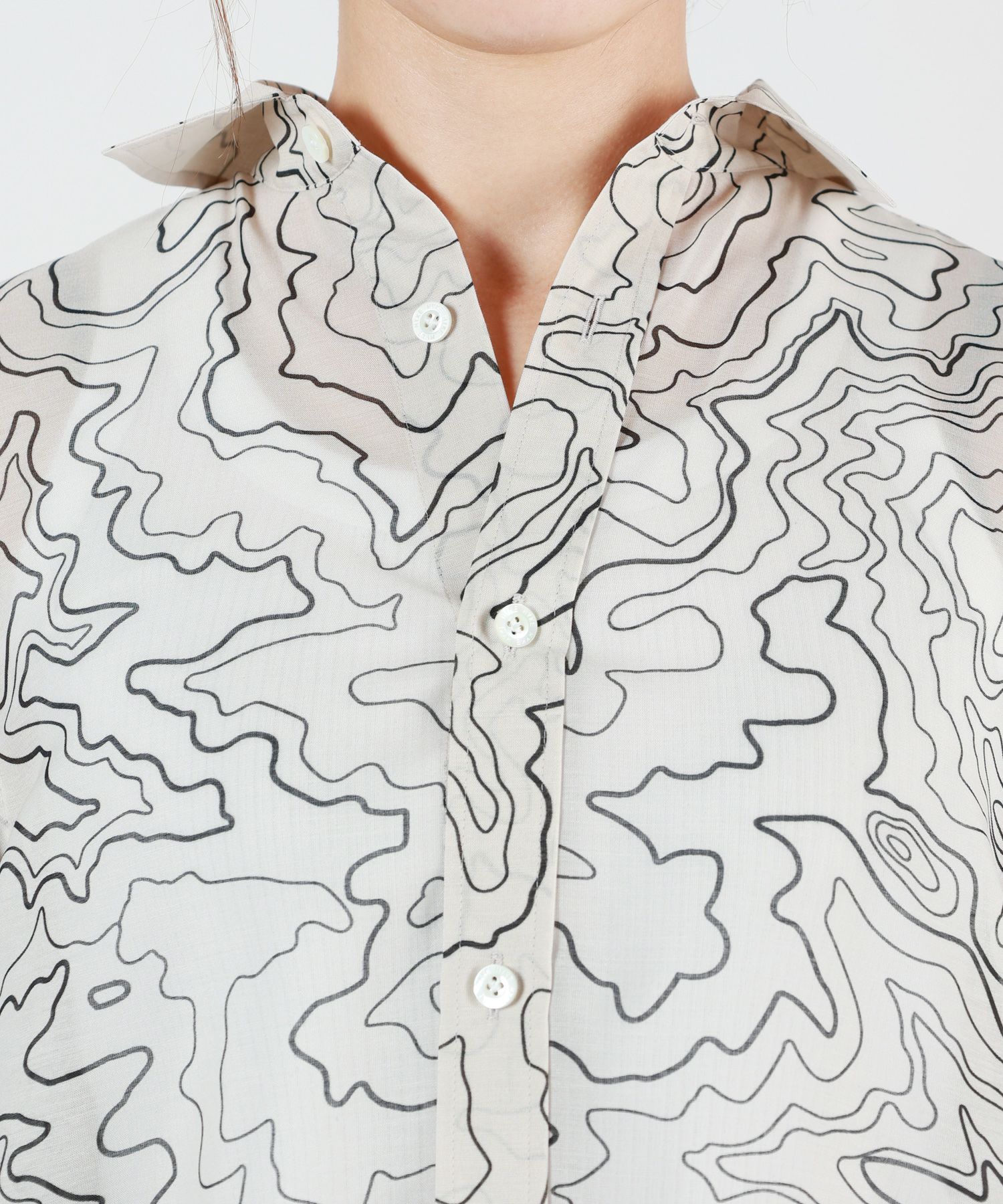 HIKE☆ハイクCONTOUR LINE BELL-SLEEVE SHIRT