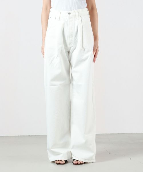 HYKE TWILL WIDE LEG PANTS デニム 24ss HYKE(ハイク)】 TWILL WIDE LEG JEANS｜PARIGOT ONLINE（パリゴ