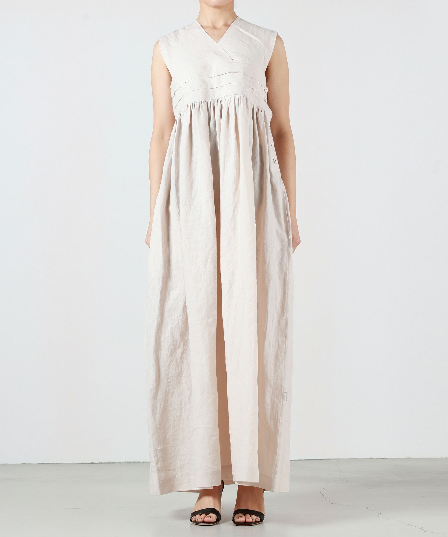 HYKE ハイクLINEN MAXI DRESS ワンピース