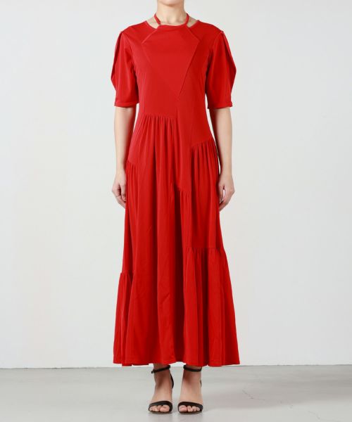 MURRAL(ミューラル)】 Leaf vein jersey dress｜PARIGOT ONLINE