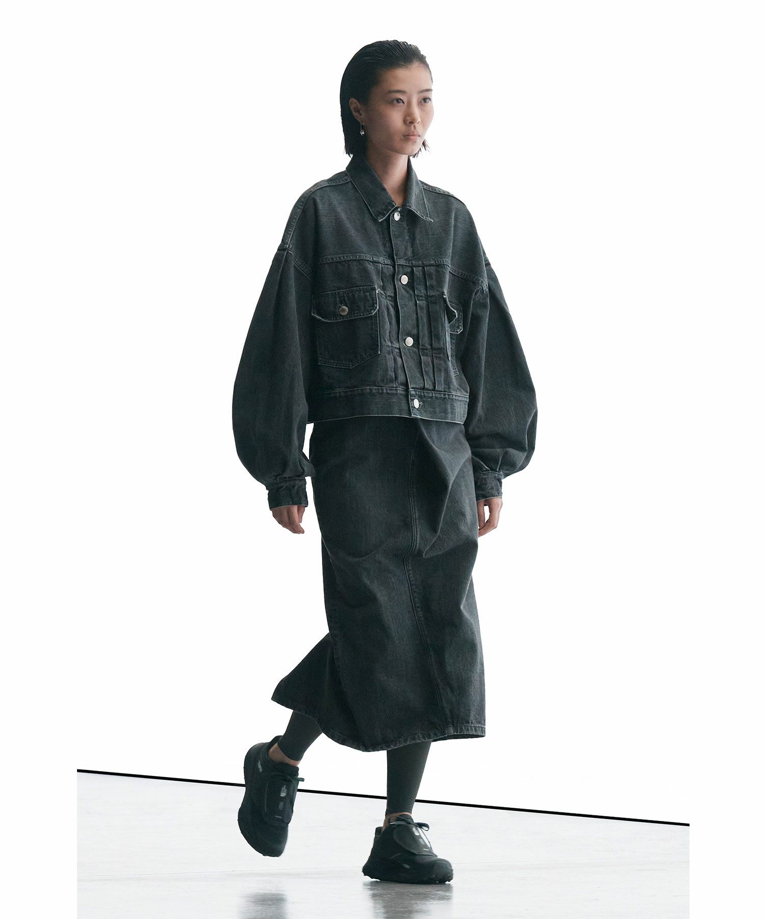 HYKE(ハイク)】 DENIM MIDI SKIRT｜PARIGOT ONLINE（パリゴオンライン）