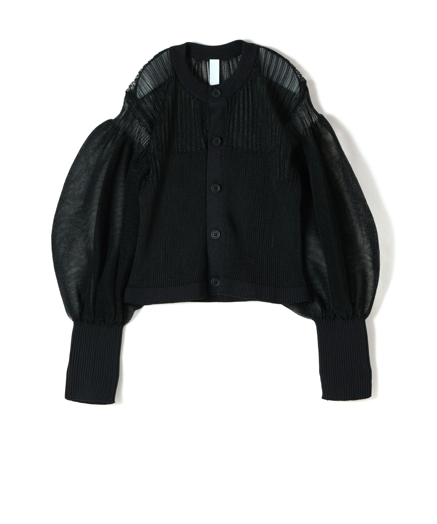 CFCL(シーエフシーエル)】 FLUTED LUCENT GLITTER PUFF SLEEVE CROPPED  