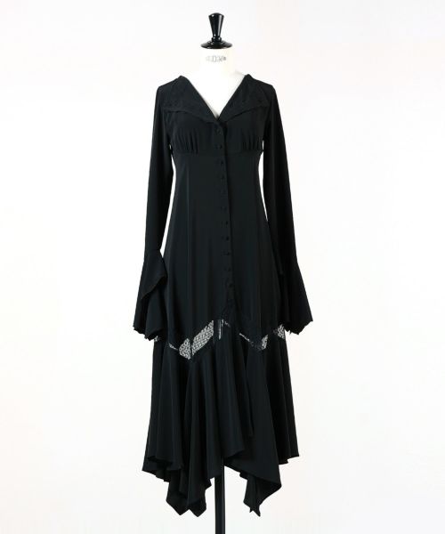 FETICO(フェティコ)】 RUFFLED-HEM CREPE DRESS｜PARIGOT ONLINE