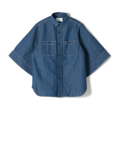 HYKE(ハイク)】 CHAMBRAY BELL-SLEEVE SHIRT｜PARIGOT ONLINE（パリゴオンライン）