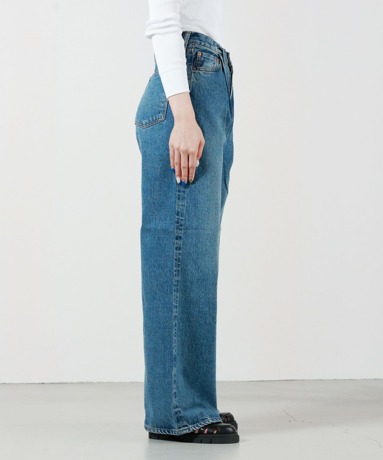 HYKE(ハイク)】 DENIM WIDE LEG JEANS｜PARIGOT ONLINE（パリゴ 