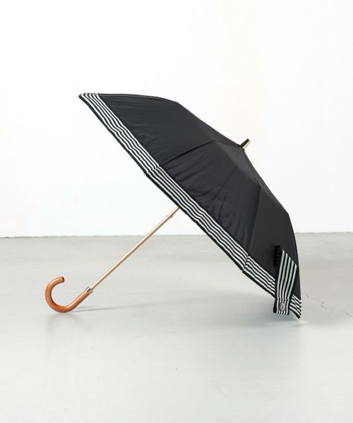 極美品 アシーナニューヨーク 晴雨兼用 折り畳み傘 SOHO ストライプ 黒 Soho Stripe 晴雨兼用傘／折りたたみ | Athena New York