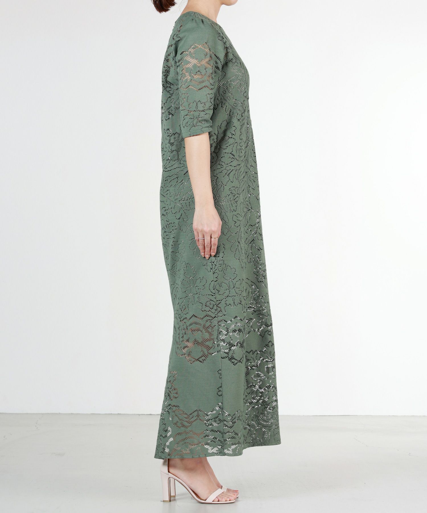 AMERI(アメリ)】PARIGOT別注 JACQUARD RUSSELL LACE DRESS｜PARIGOT 