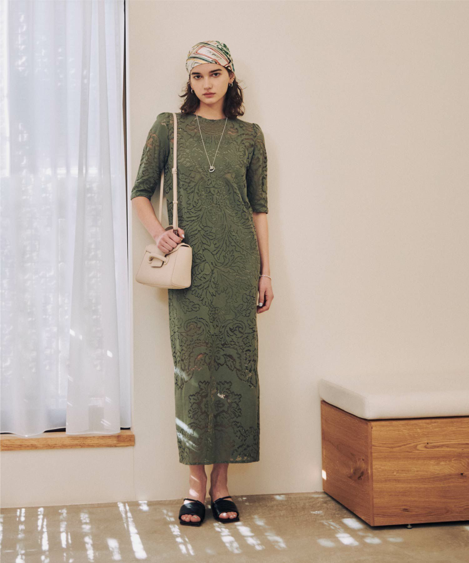 AMERI(アメリ)】PARIGOT別注 JACQUARD RUSSELL LACE DRESS｜PARIGOT  