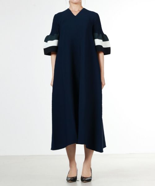 現行✨極美品　CFCL シーエフシーエル　POTTERYベルスリーブフレアドレス POTTERY SHORT BELL SLEEVE FLARE DRESS