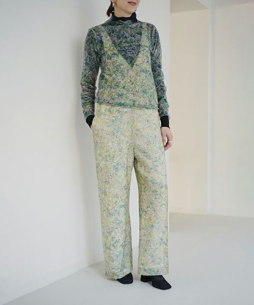 美品 near.nippon ニアーニッポン / フロントノットオールインワン near.nippon(ニアーニッポン)】手捺染ぼかし柄オールインワン