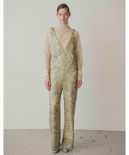 美品 near.nippon ニアーニッポン / フロントノットオールインワン near.nippon(ニアーニッポン)】手捺染ぼかし柄オールインワン