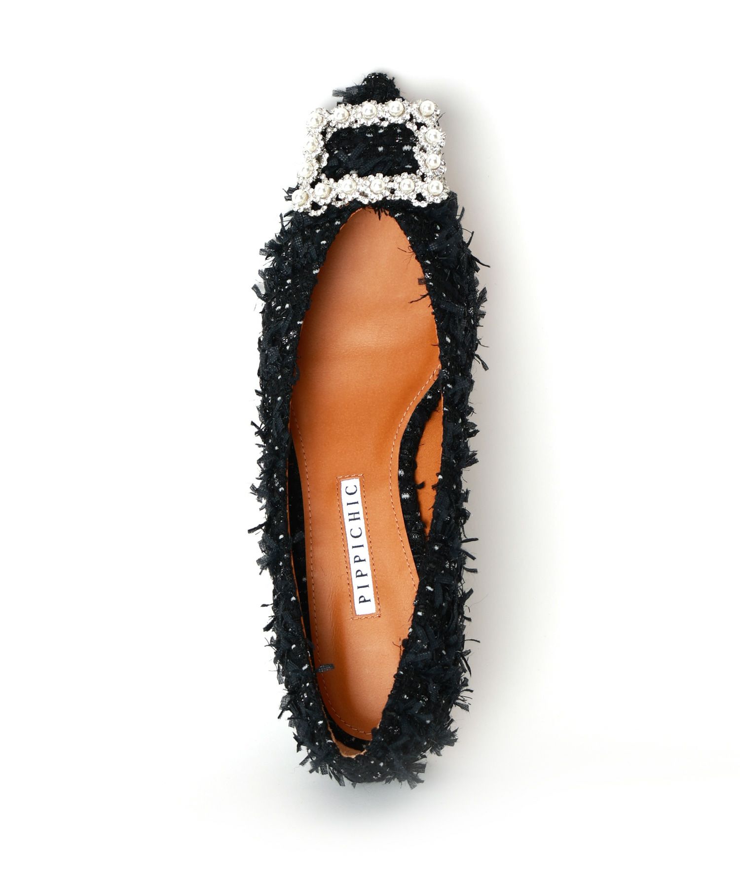 PIPPICHIC(ピッピシック)】 ANNA V JEWERLY TWEED BLACK PEARL