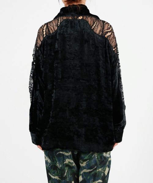 TOGA PULLA(トーガプルラ)】 VELVET LACE SHIRT｜PARIGOT ONLINE