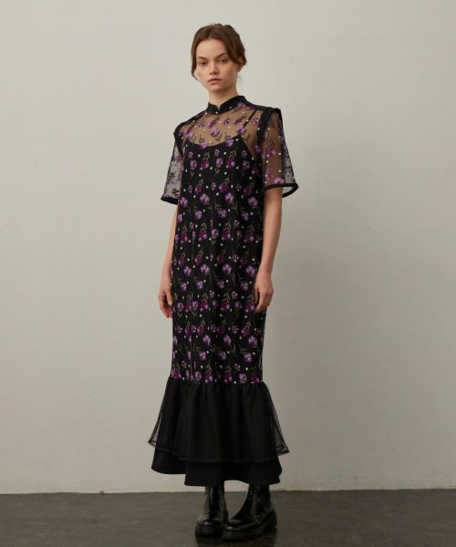 LOKITHO(ロキト)】 FLOWER EMB. DRESS｜PARIGOT ONLINE（パリゴオンライン）