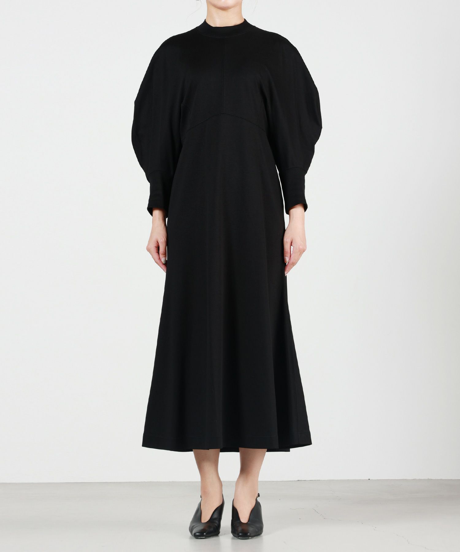 Mame Kurogouchi(マメ クロゴウチ)】 Cotton Jersey Flared Dress
