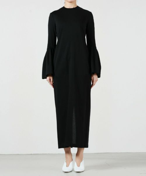 Mame Kurogouchi(マメ クロゴウチ)】 Volume Sleeve Cotton Jersey Dress｜PARIGOT  ONLINE（パリゴオンライン）