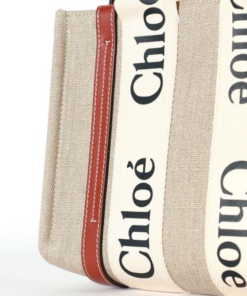 Chloe(クロエ)】 リネン製WOODYスモールトートバッグ｜PARIGOT