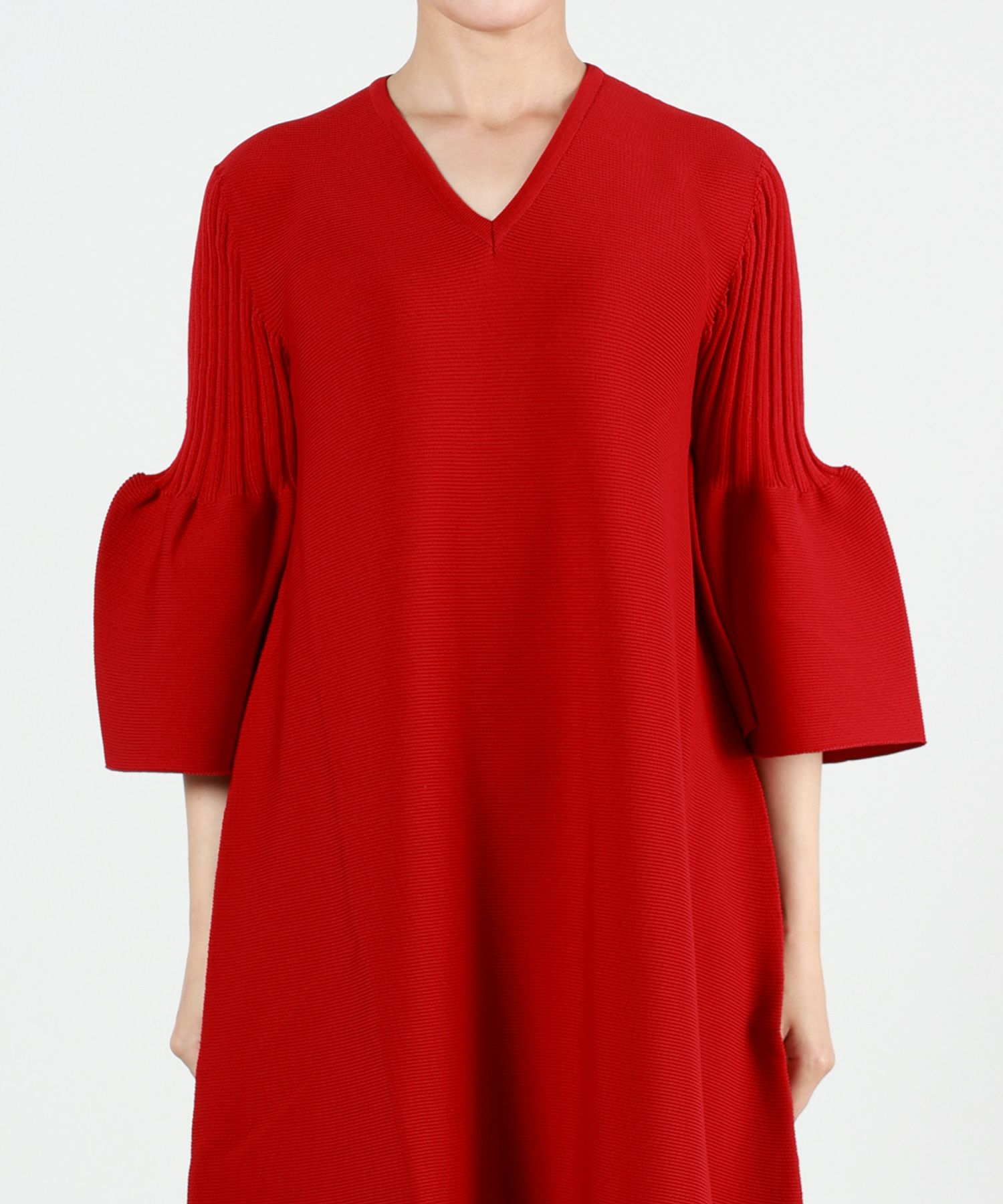 CFCL(シーエフシーエル)】 POTTERY SHORT BELL SLEEVE FLARE DRESS 