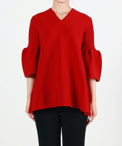 CFCL(シーエフシーエル)】 POTTERY SHORT BELL SLEEVE FLARE TOP