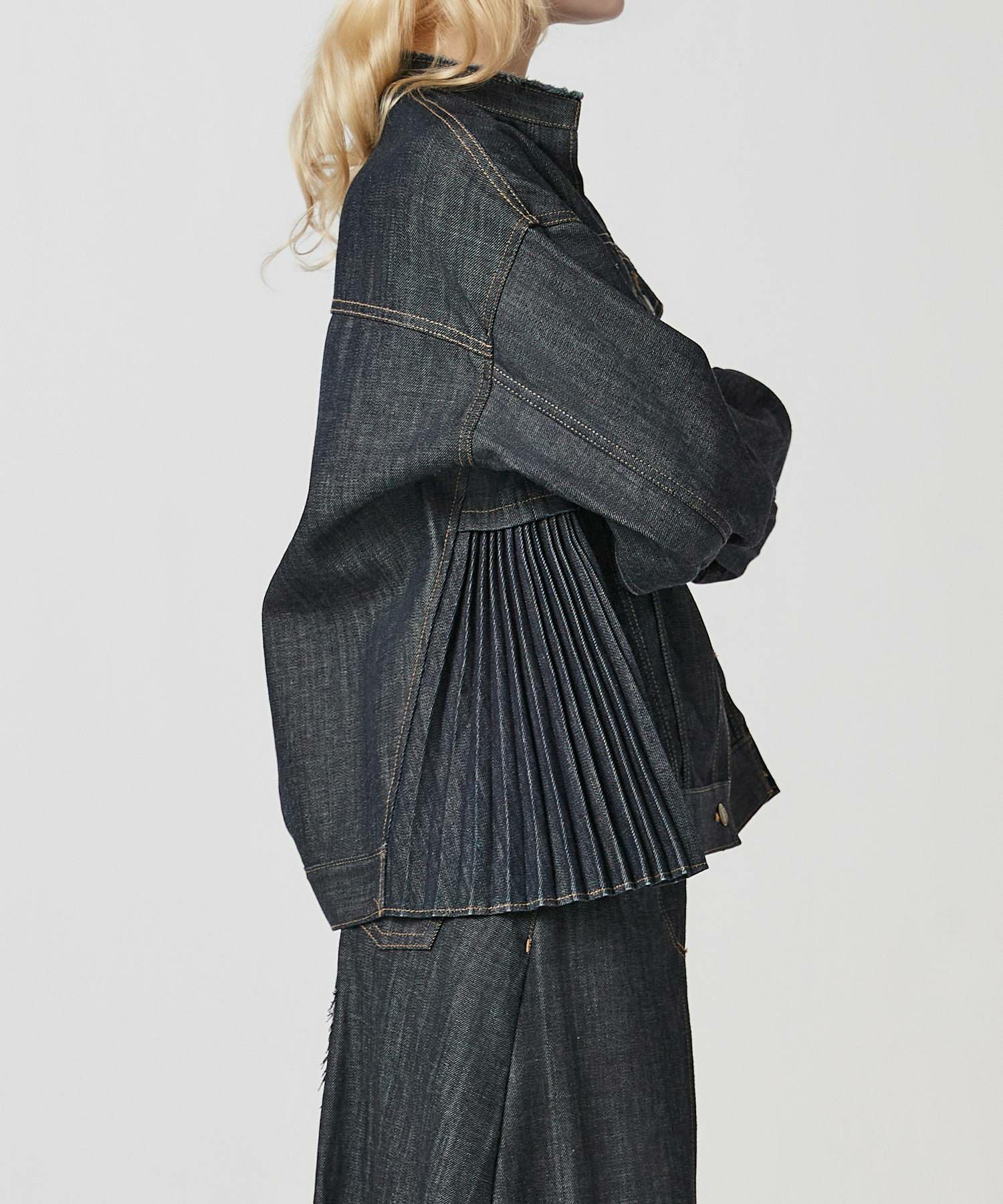 JAPAN DENIM(ジャパンデニム)】EZUMI _SIDE PLEATS DENIM JACKET
