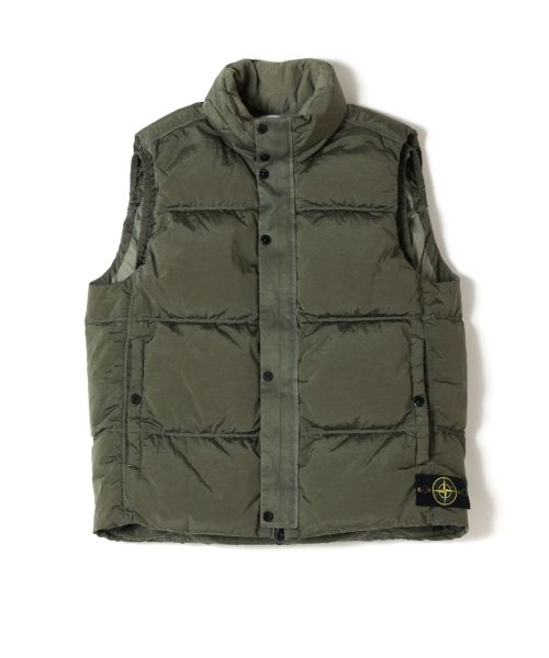 STONE ISLAND(ストーンアイランド)】*NYLON METAL IN ECONYL REGENERATED KYLON WITH DOWN-TC  SLEEVELESS REALDOWN JACKET ダウンベスト｜PARIGOT ONLINE（パリゴオンライン）