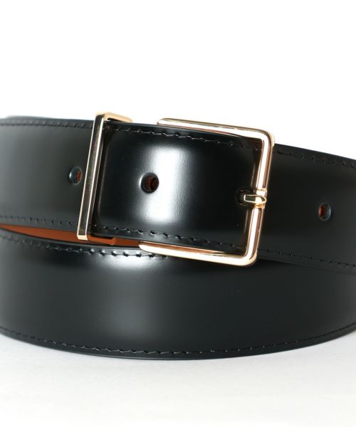 MAISON BOINET(メゾンボワネ)】 ゴールドバックルレザーベルト