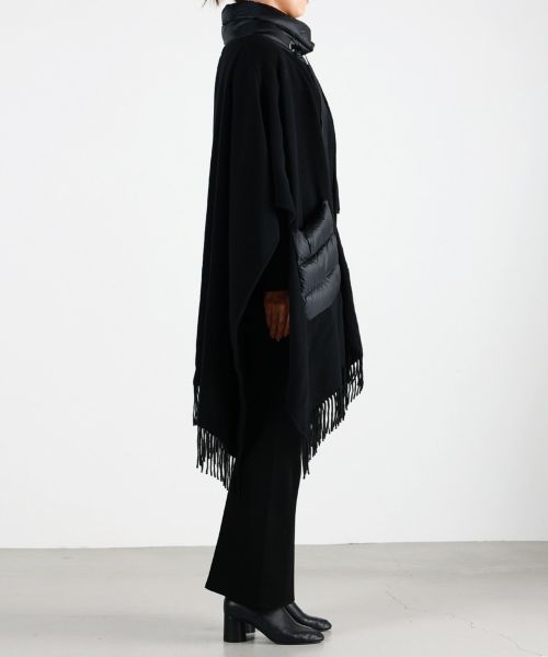 ヘルノ ウール ケープコート ショール 黒 ヘルノ ウール ケープコート ショール 黒