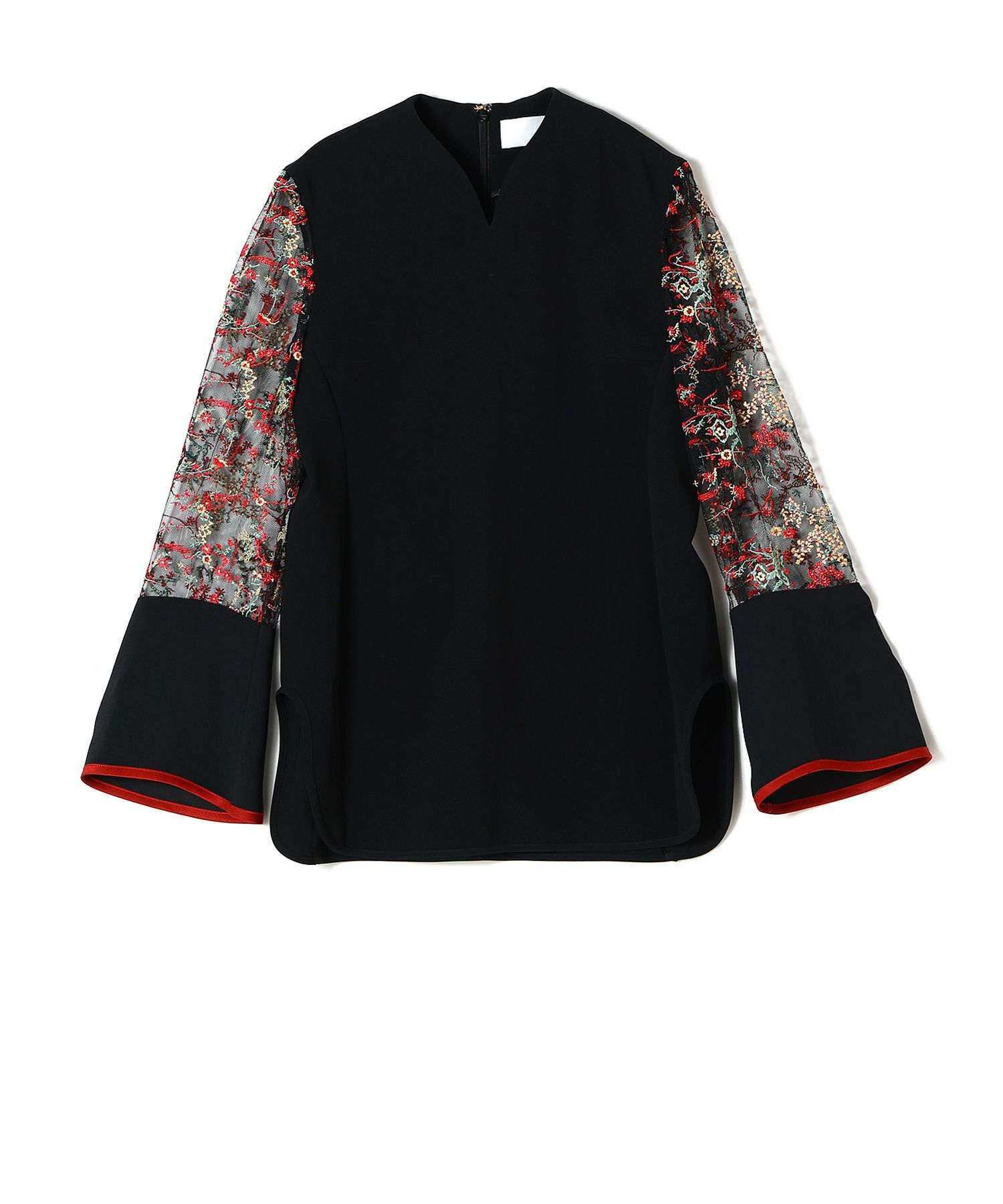 Mame Kurogouchi(マメ クロゴウチ)】 Acetate Polyester Floral Lace  