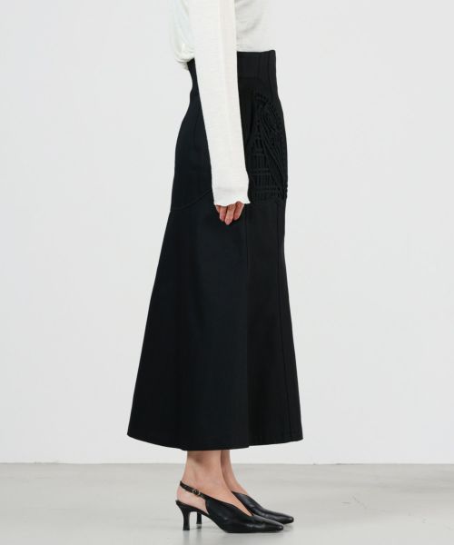 スカート Cord Embroidery Detail Denim Skirt Cord Embroidery Detail Denim