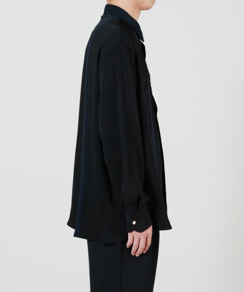 CULLNI(クルニ)】 PARIGOT別注 Double Satin Bi Color Zip Shirt｜PARIGOT ONLINE（パリゴ オンライン）