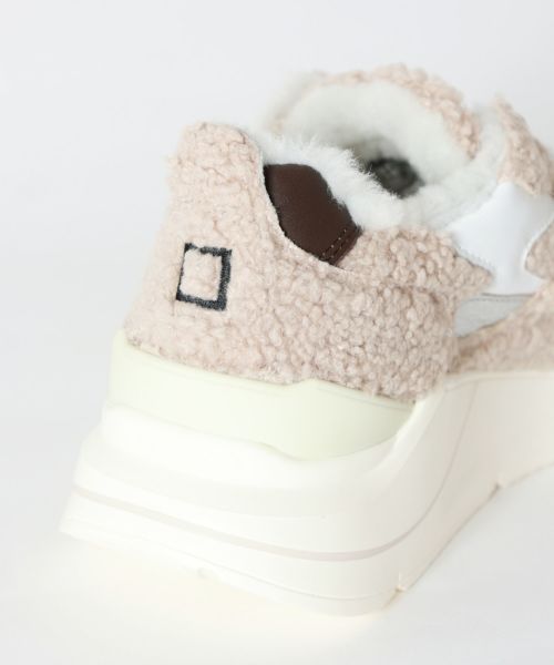 レア✨人気 D.A.T.E. /デイト　FUGA/TEDDY　ダットスニーカー D.A.T.E.(デイト)】 FUGA TEDDY BEIGE(36～39)｜PARIGOT ONLINE