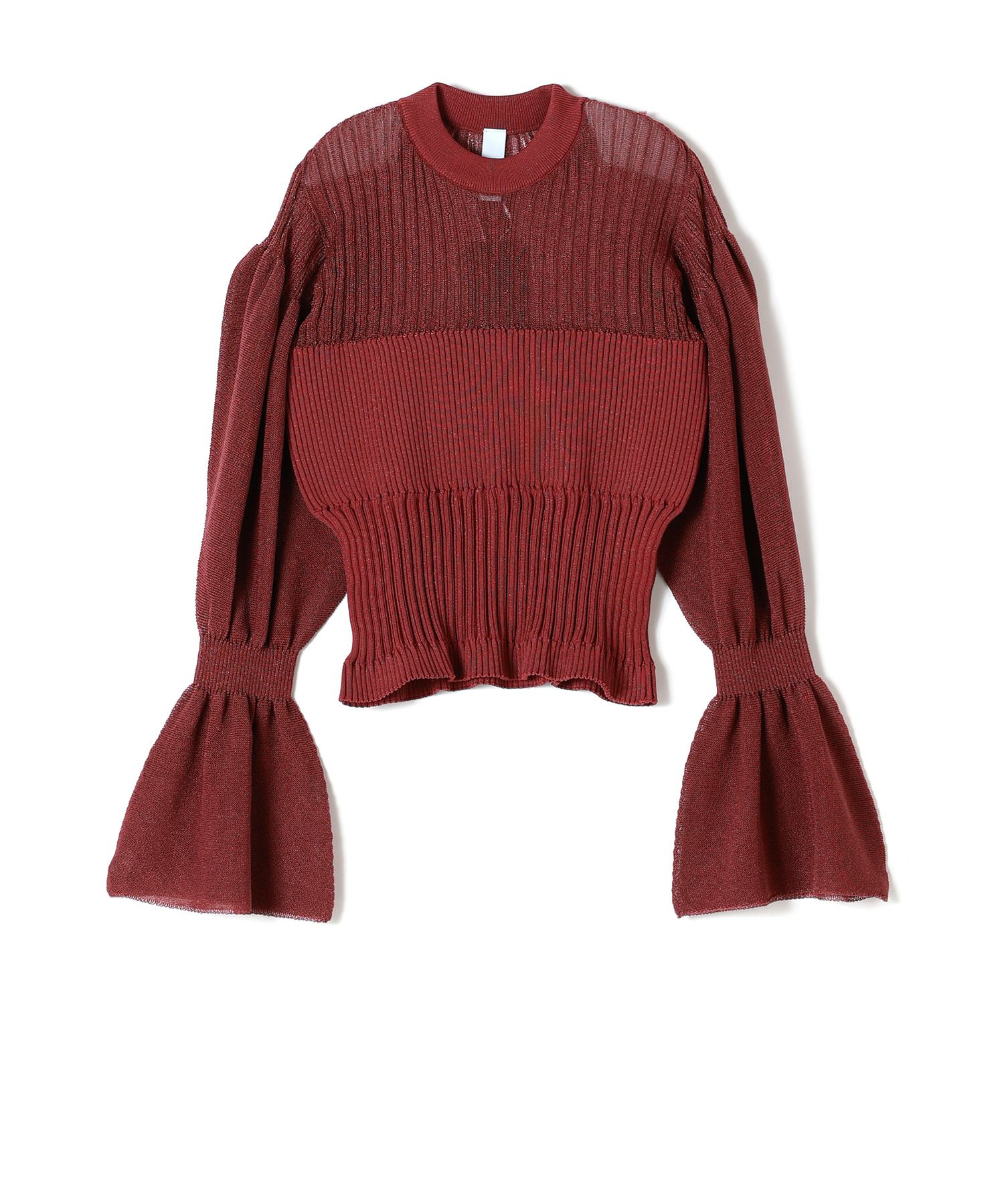CFCL(シーエフシーエル)】 FLUTED LUCENT GLITTER MARIE SLEEVE TOP 