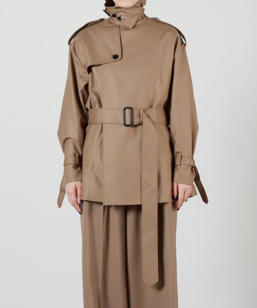 HYKE(ハイク)】FLANNEL SHORT TRENCH COAT｜PARIGOT ONLINE