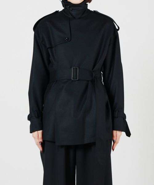 HYKE(ハイク)】FLANNEL SHORT TRENCH COAT｜PARIGOT ONLINE