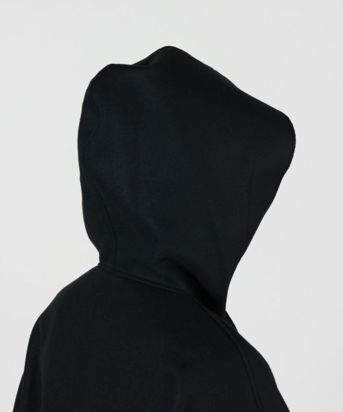 HYKE メルトン　フーデッドワークジャケット　黒　サイズ1【試着のみ】 HYKE(ハイク)】MELTON HOODED WORK JACKET｜PARIGOT ONLINE（パリゴ
