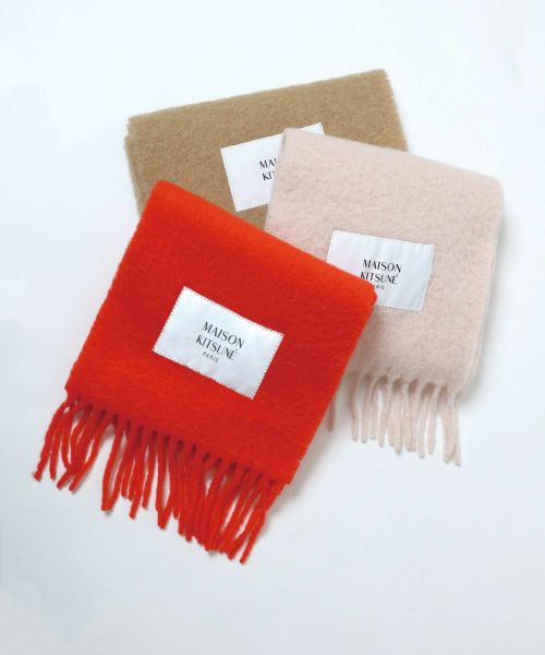 Maison Kitsuné Parisメゾンキツネ ベイビーアルパカ 偉 マフラー Maison Kitsuné Parisメゾンキツネ ベイビーアルパカ 偉 マフラー