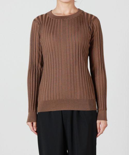 当季大流行 HYKE(ハイク)】 WIDE RIBBED SWEATER｜PARIGOT ONLINE（パリゴ ニット/セーター
