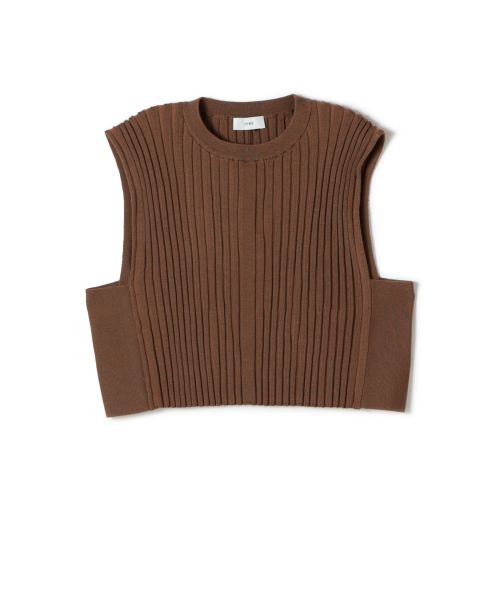 HYKE(ハイク)】 WIDE RIBBED CROPPED VEST｜PARIGOT ONLINE（パリゴオンライン）